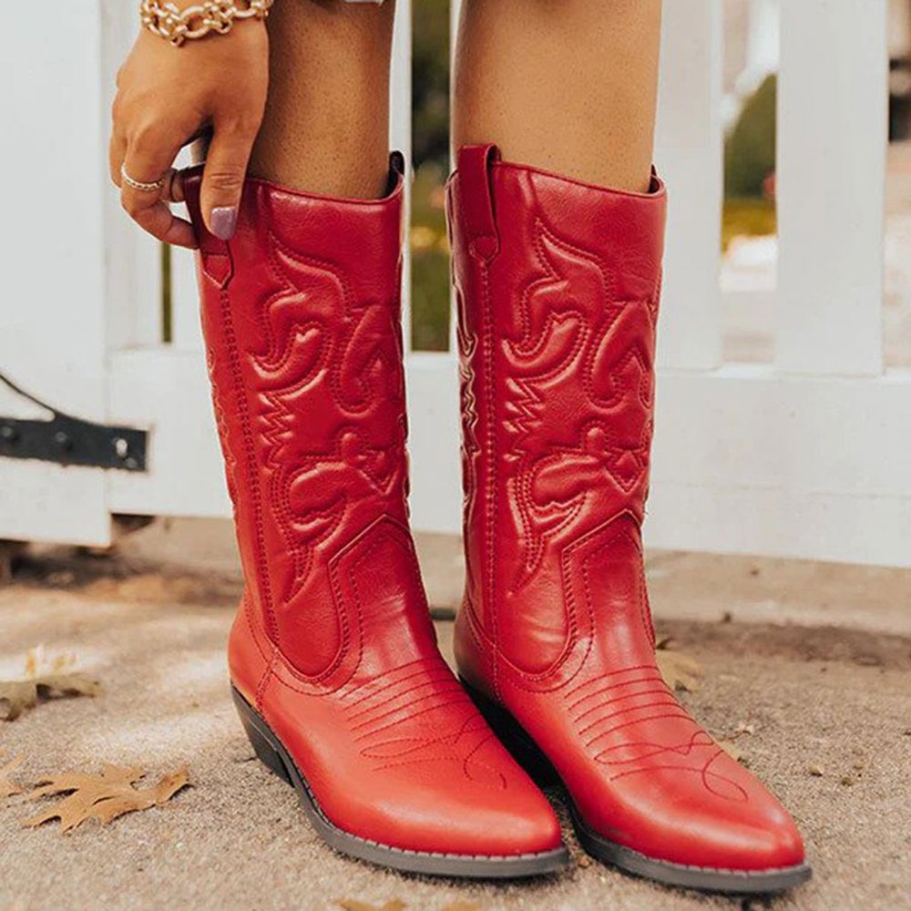 Soda Red Combat Boots